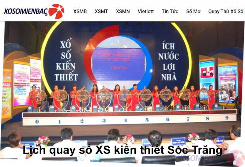 Lịch quay số XS kiến thiết Sóc Trăng